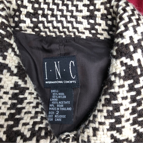 I.N.C. Women Tweed Wool Jacket - Picture 6 of 8